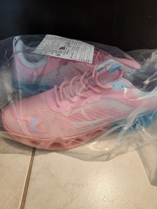 SHEIN Shoes - Pink and Light Blue Athletic Sneakers